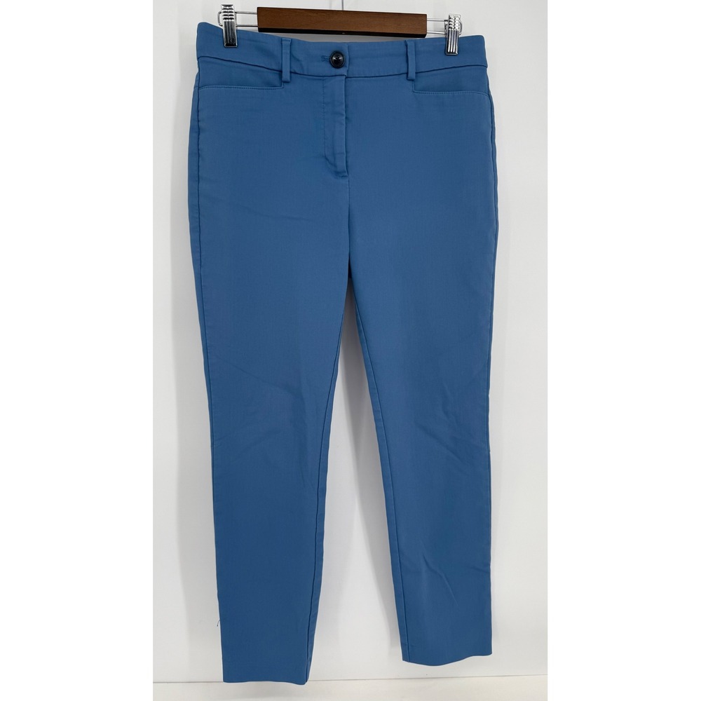 LOFT The Sutton Skinny Pants Womens Sz 6 Blue Stretch Mid Rise Career Trousers
